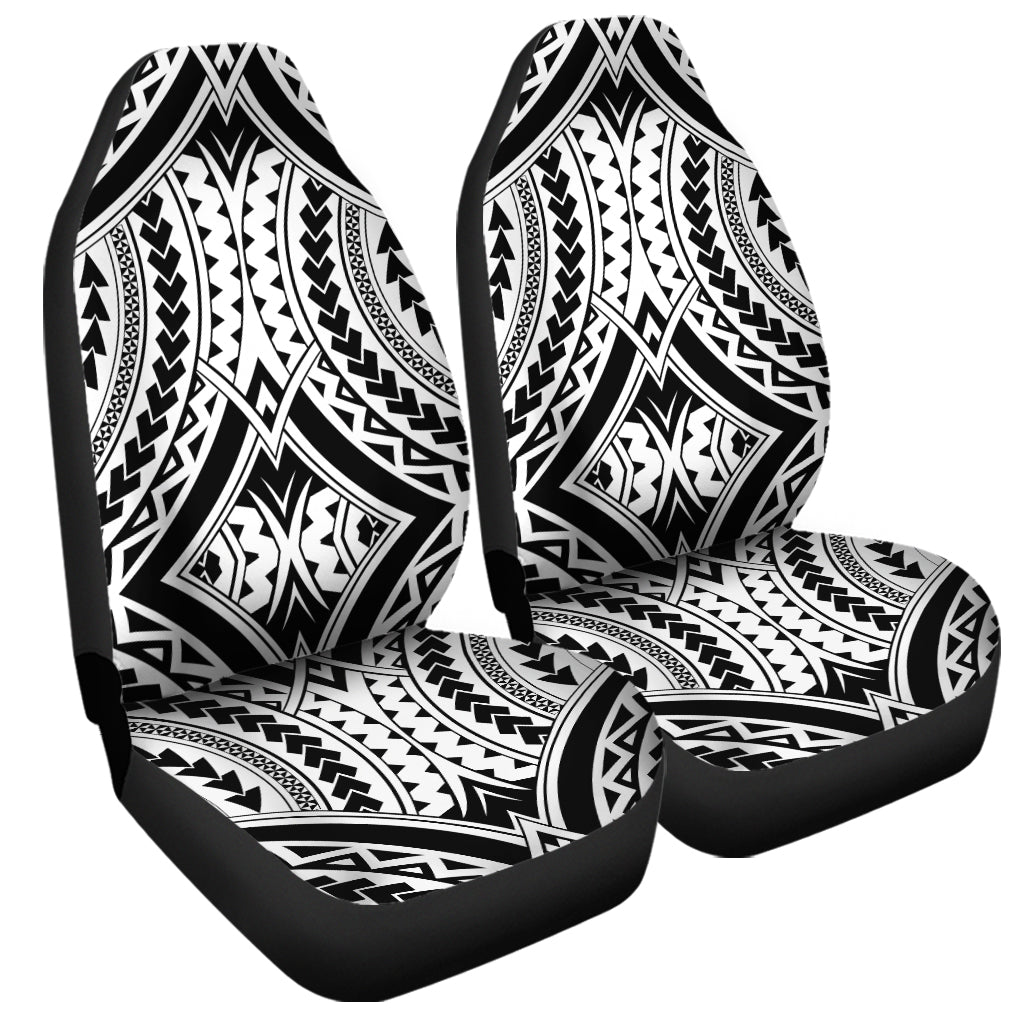 Maori Tribal Polynesian Tattoo Print Universal Fit Car Seat Covers