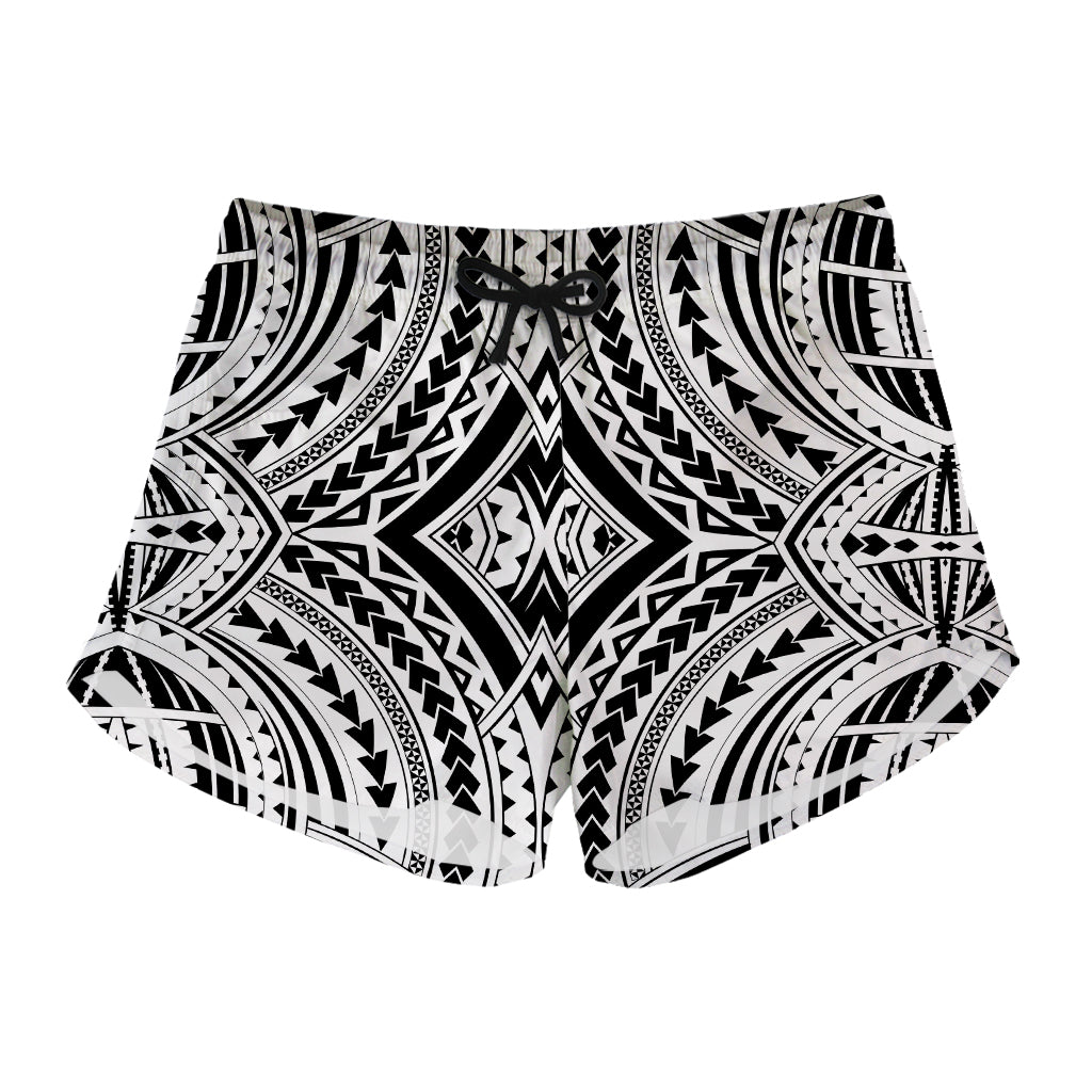 Maori Tribal Polynesian Tattoo Print Women's Shorts