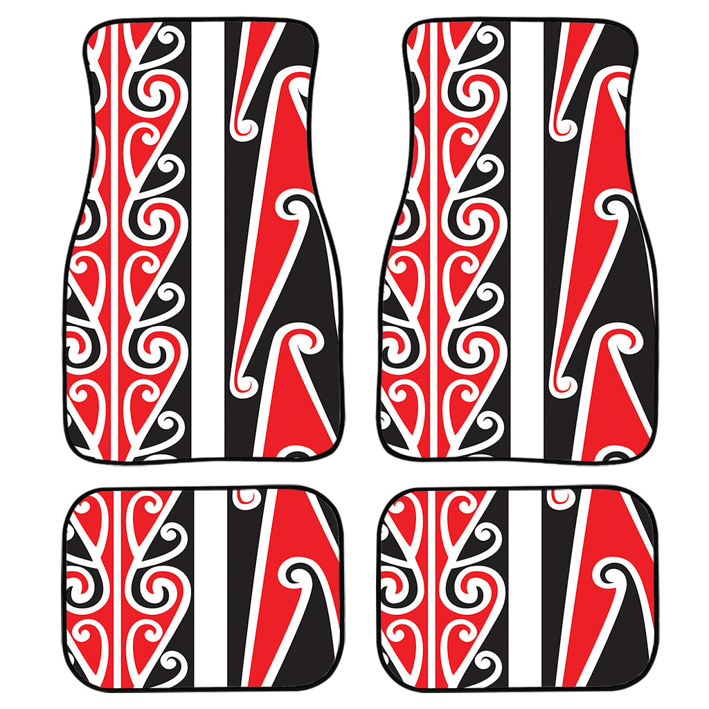 Maori Tribal Print Front and Back Car Floor Mats