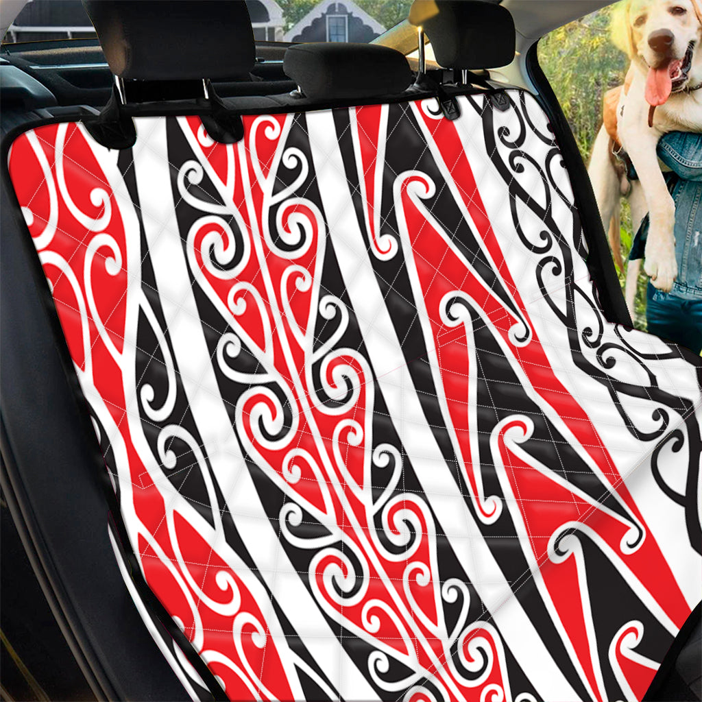 Maori Tribal Print Pet Car Back Seat Cover