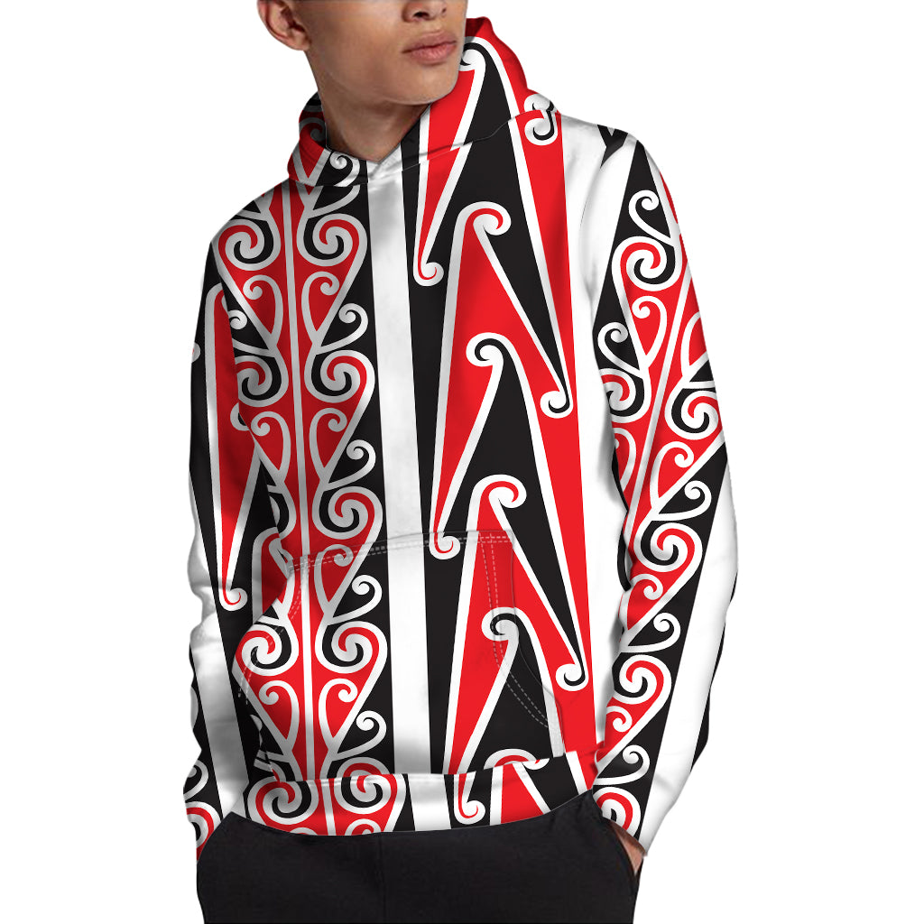 Maori Tribal Print Pullover Hoodie