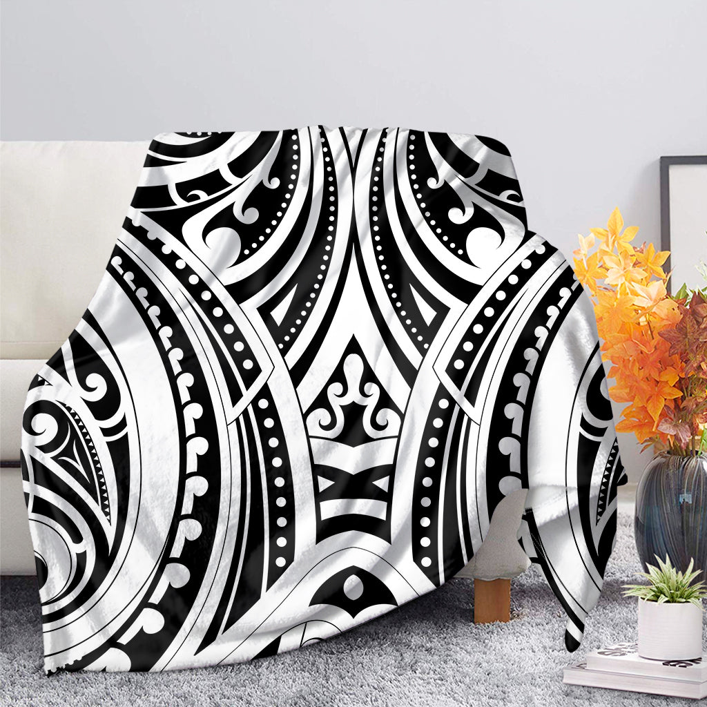 Maori Tribal Tattoo Pattern Print Blanket