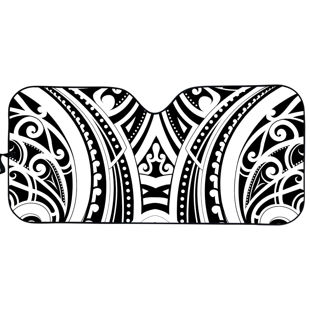 Maori Tribal Tattoo Pattern Print Car Sun Shade