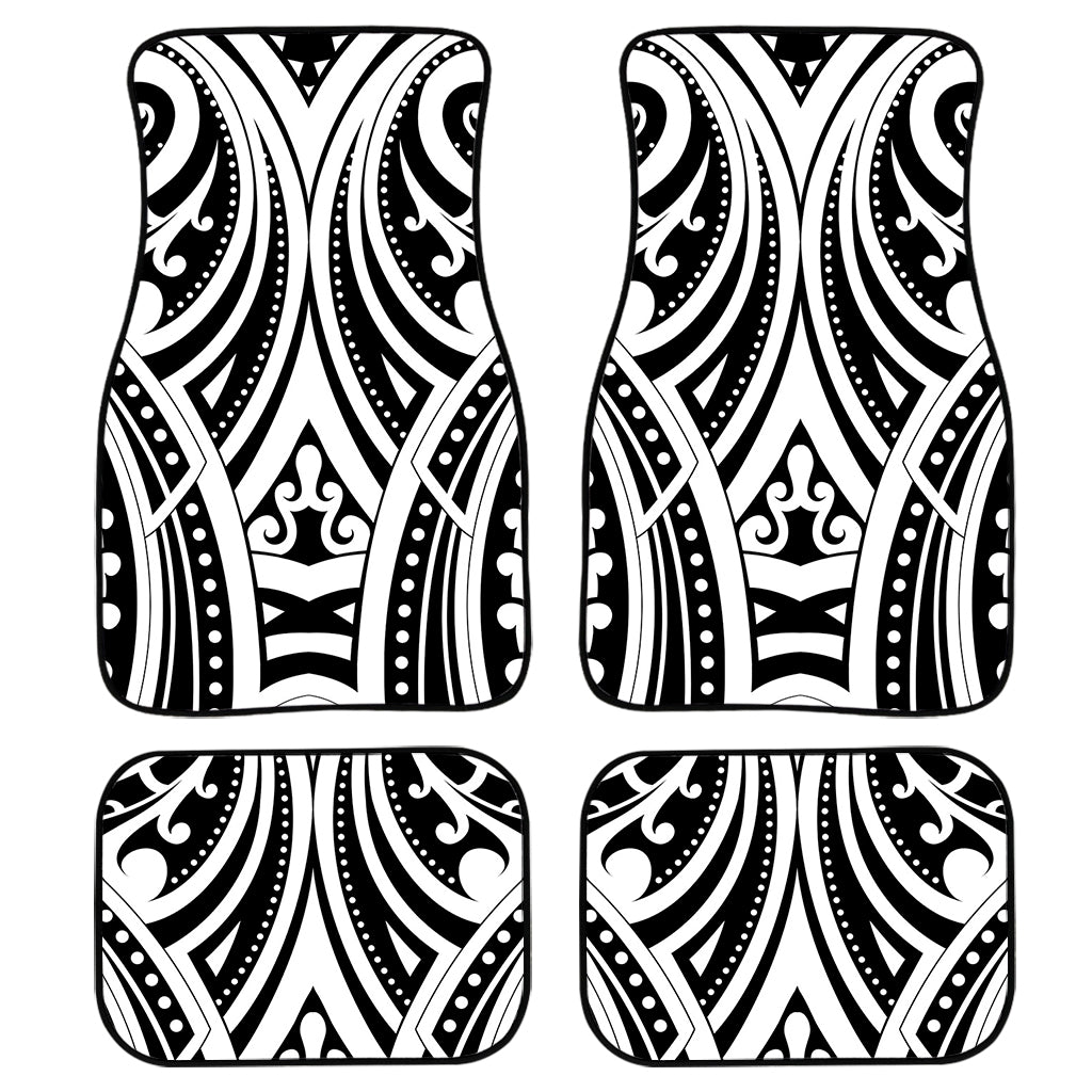 Maori Tribal Tattoo Pattern Print Front and Back Car Floor Mats