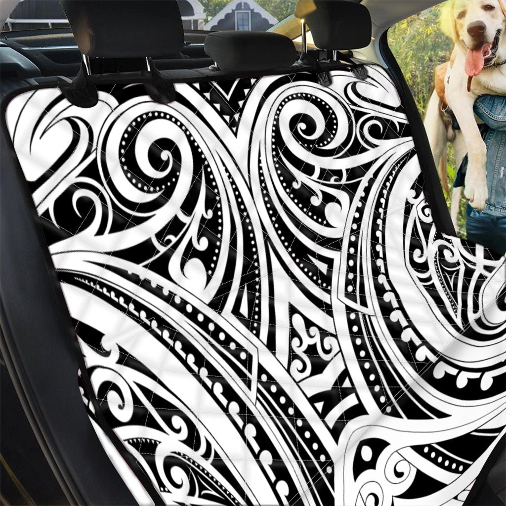 Maori Tribal Tattoo Pattern Print Pet Car Back Seat Cover