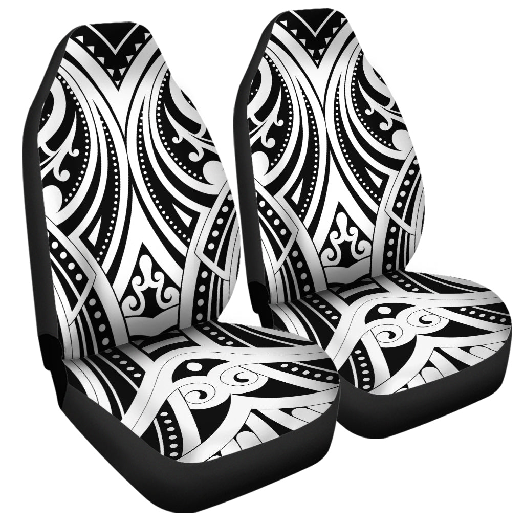 Maori Tribal Tattoo Pattern Print Universal Fit Car Seat Covers