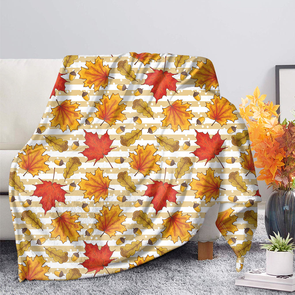 Maple And Oak Pattern Print Blanket