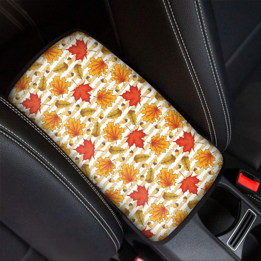 Maple And Oak Pattern Print Car Center Console Cover