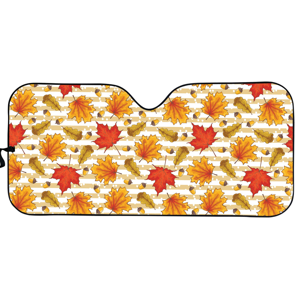 Maple And Oak Pattern Print Car Sun Shade