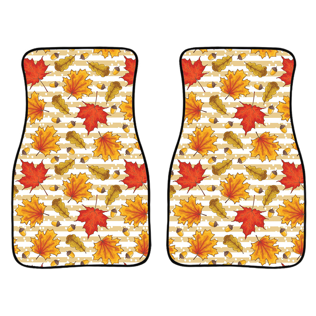 Maple And Oak Pattern Print Front Car Floor Mats