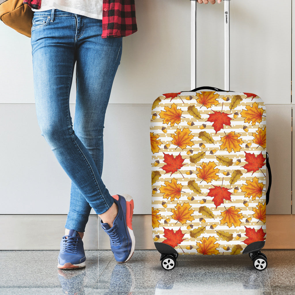 Maple And Oak Pattern Print Luggage Cover