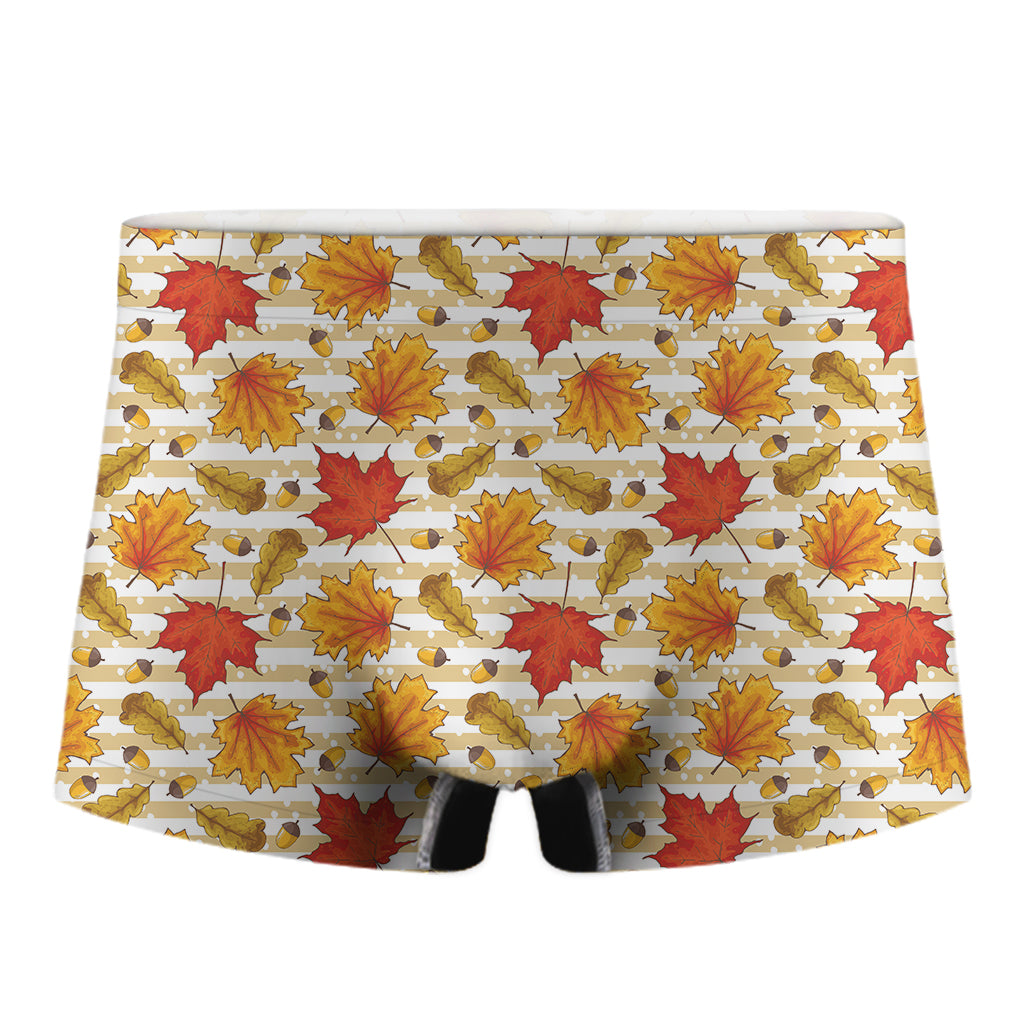 Maple And Oak Pattern Print Men's Boxer Briefs