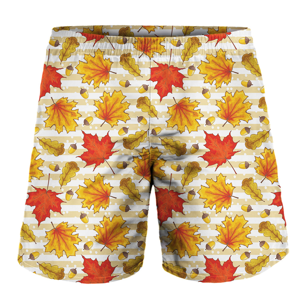 Maple And Oak Pattern Print Men's Shorts