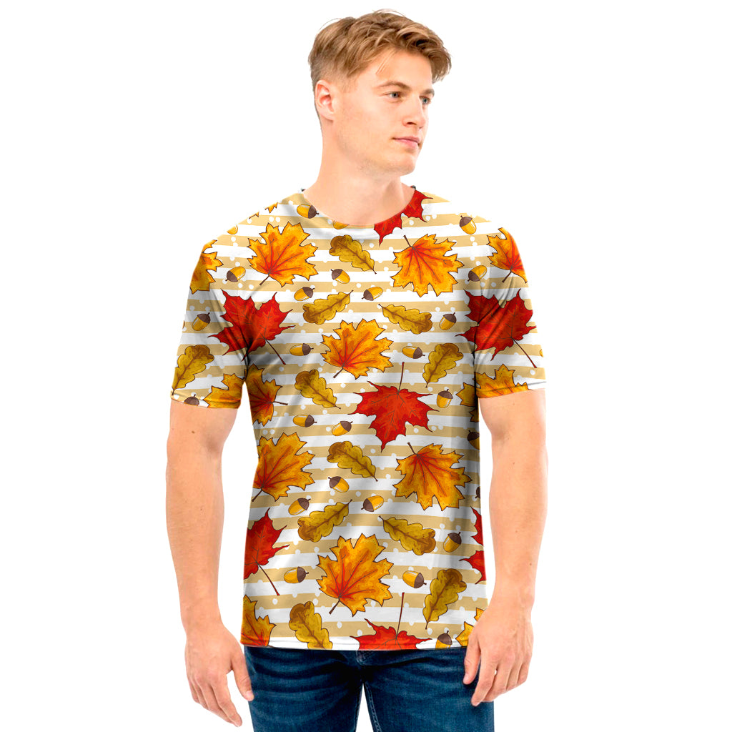 Maple And Oak Pattern Print Men's T-Shirt