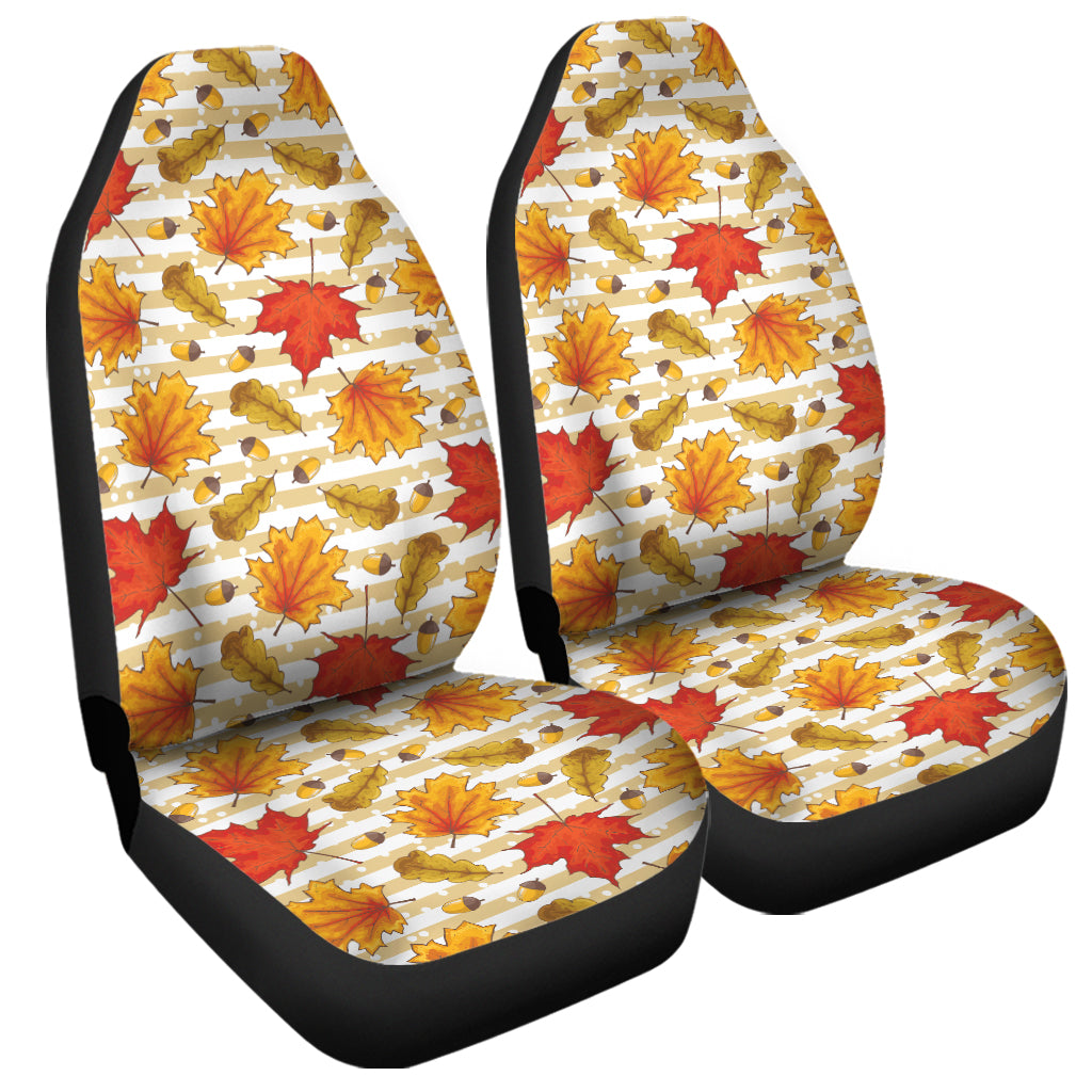 Maple And Oak Pattern Print Universal Fit Car Seat Covers