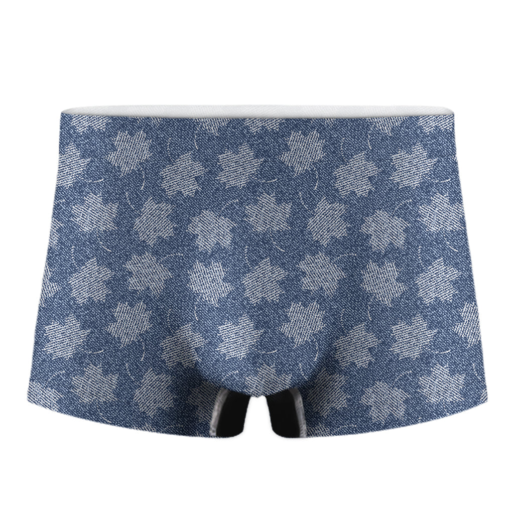 Maple Leaf Denim Jeans Pattern Print Men's Boxer Briefs