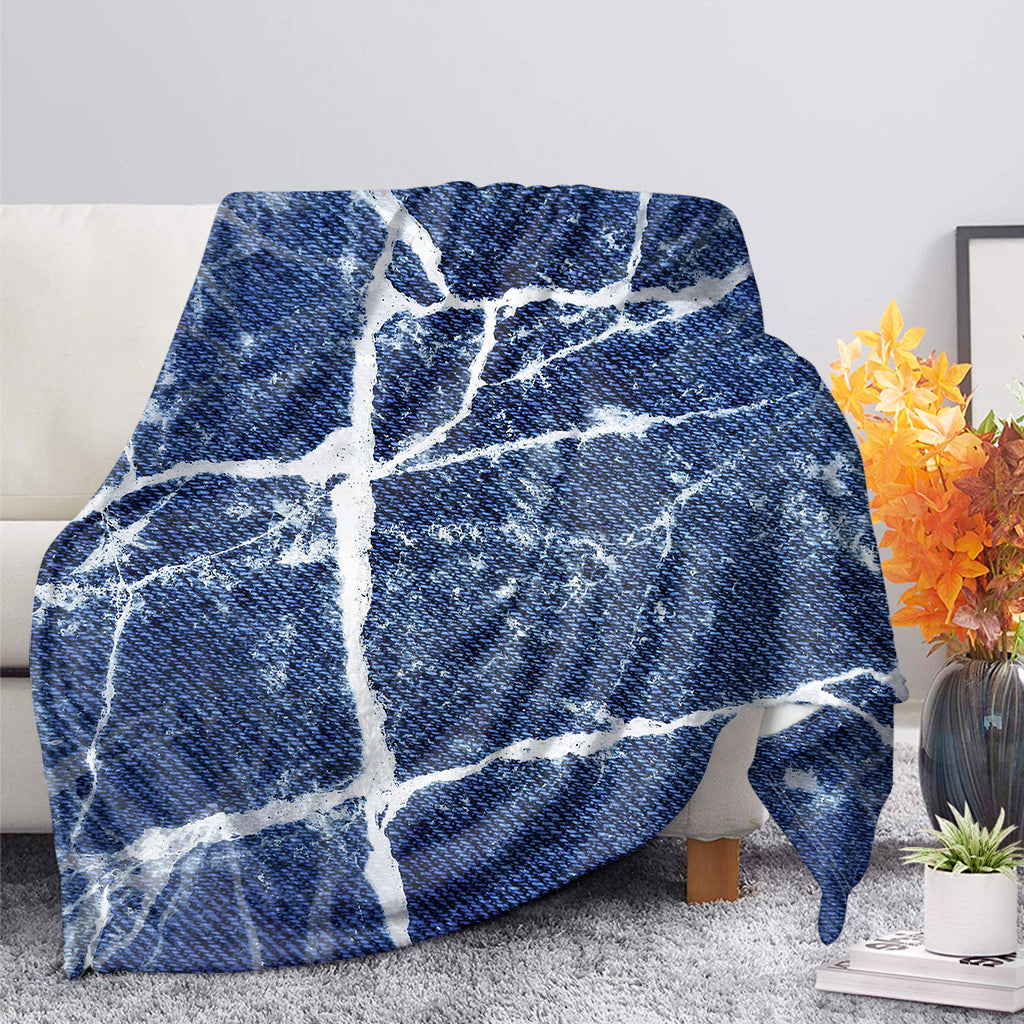 Marble Denim Jeans Pattern Print Blanket