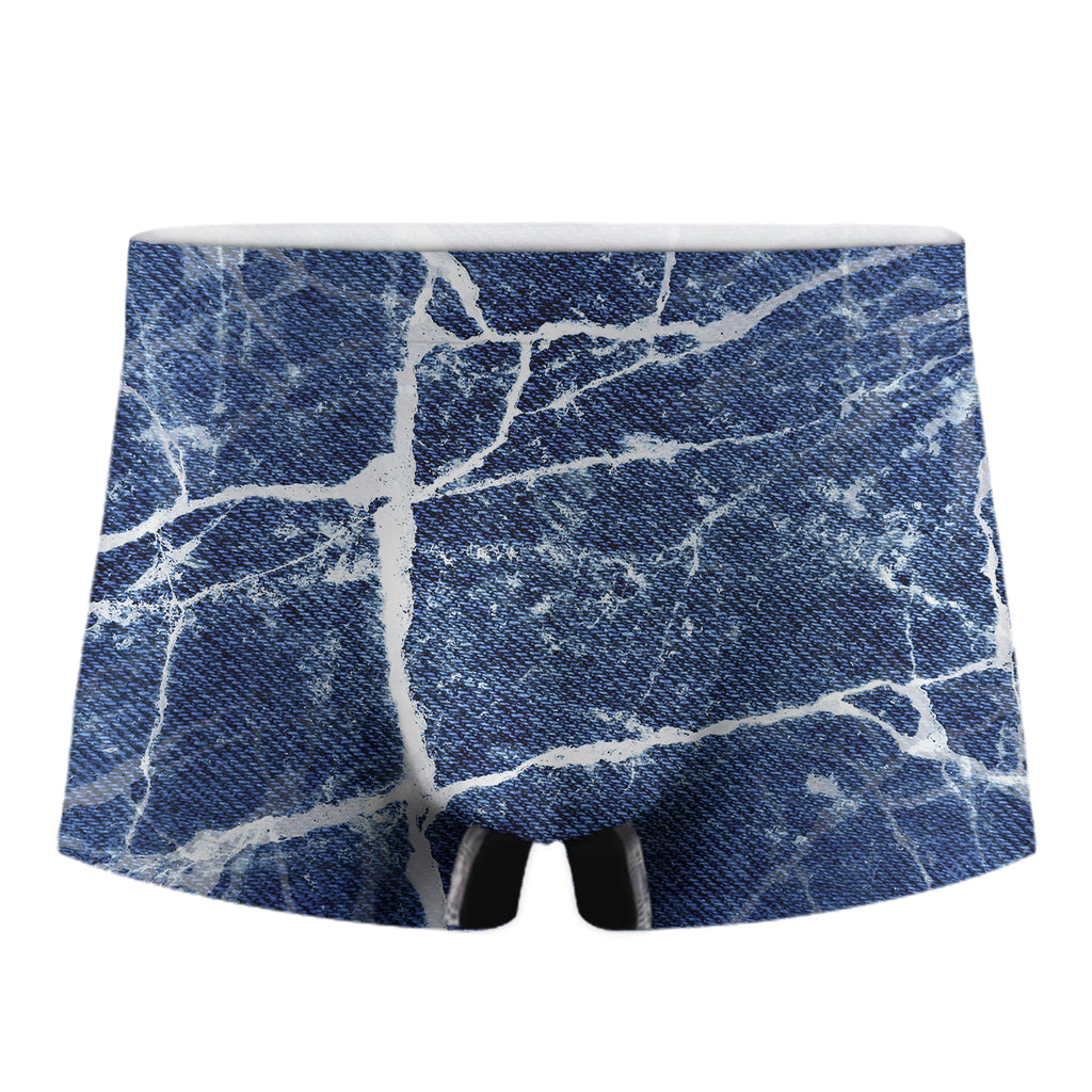 Marble Denim Jeans Pattern Print Men's Boxer Briefs