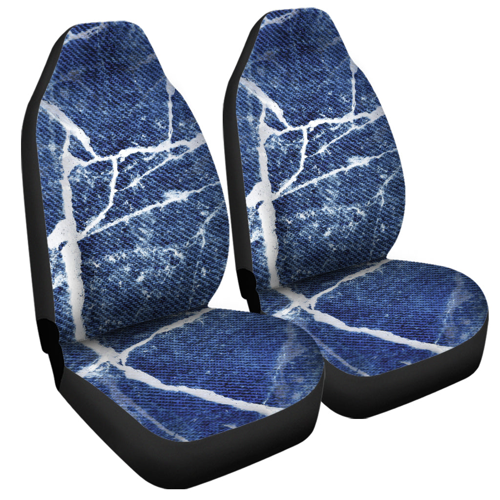 Marble Denim Jeans Pattern Print Universal Fit Car Seat Covers