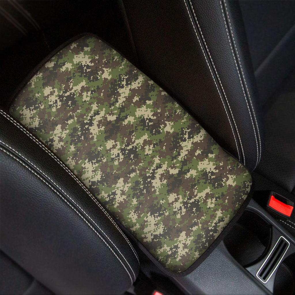 Military Digital Camo Pattern Print Car Center Console Cover