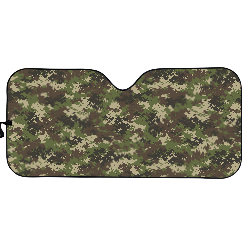 Military Digital Camo Pattern Print Car Sun Shade