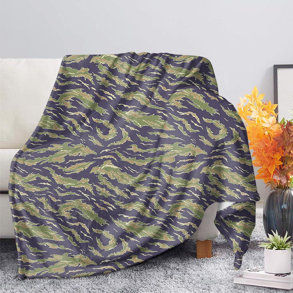 Military Tiger Stripe Camouflage Print Blanket