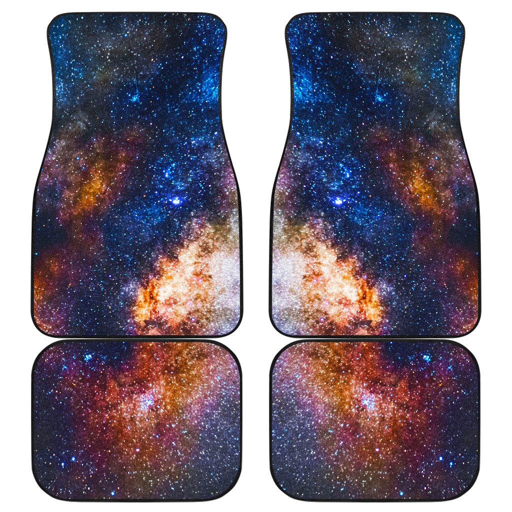Milky Way Universe Galaxy Space Print Front and Back Car Floor Mats