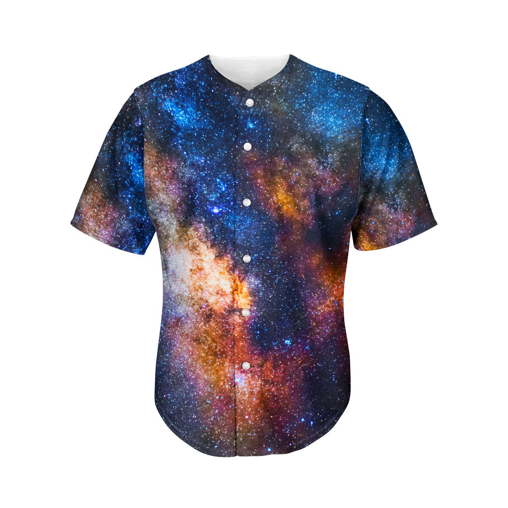 Milky Way Universe Galaxy Space Print Men's Baseball Jersey