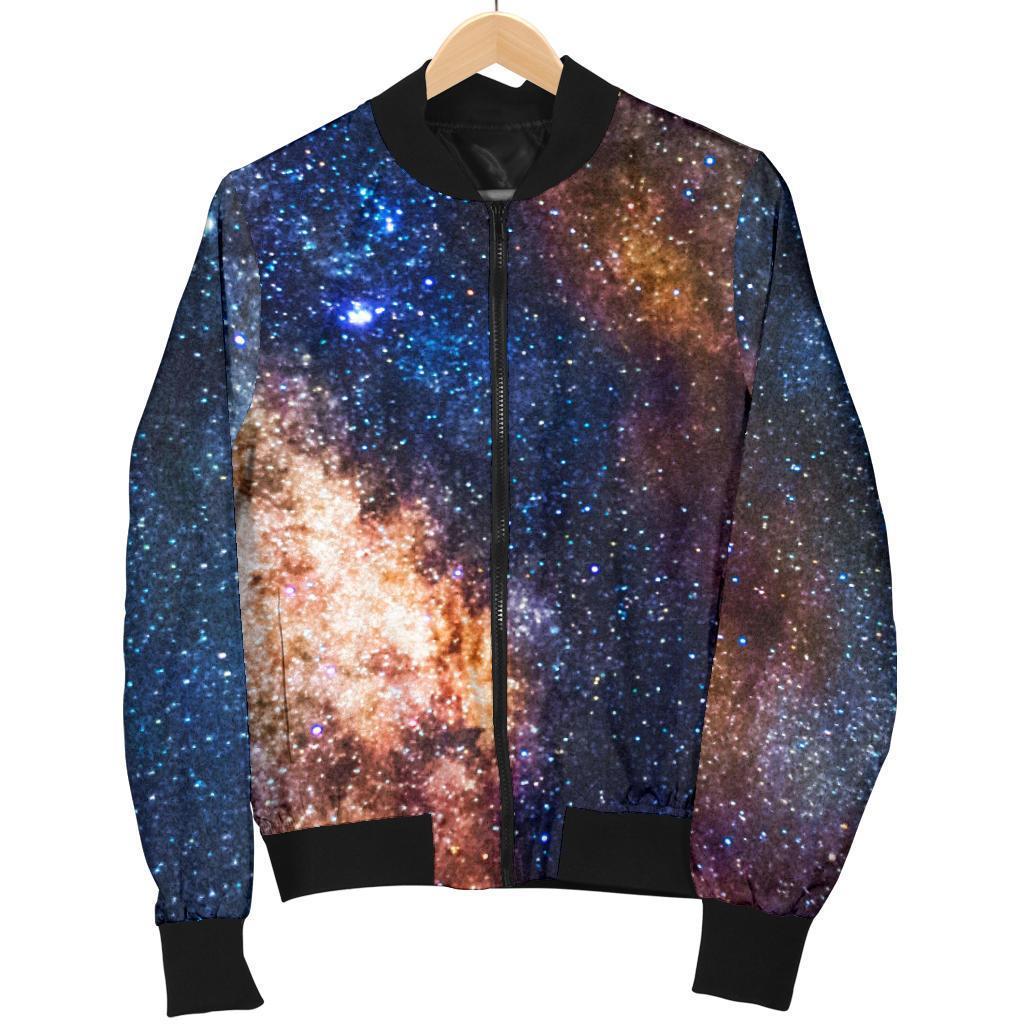 Milky Way Universe Galaxy Space Print Men's Bomber Jacket