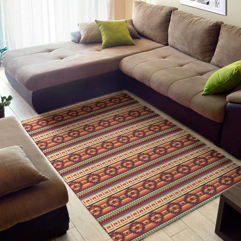 Native Inspired Pattern Print Area Rug