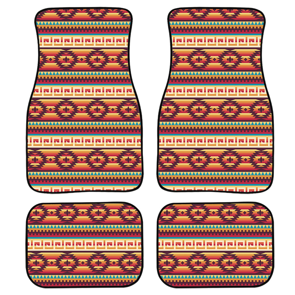 Native Inspired Pattern Print Front and Back Car Floor Mats