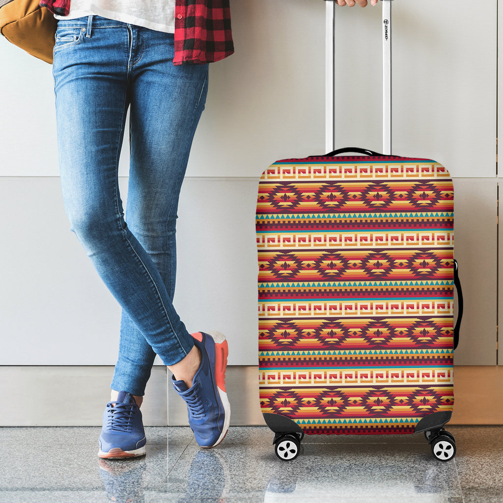Native Inspired Pattern Print Luggage Cover