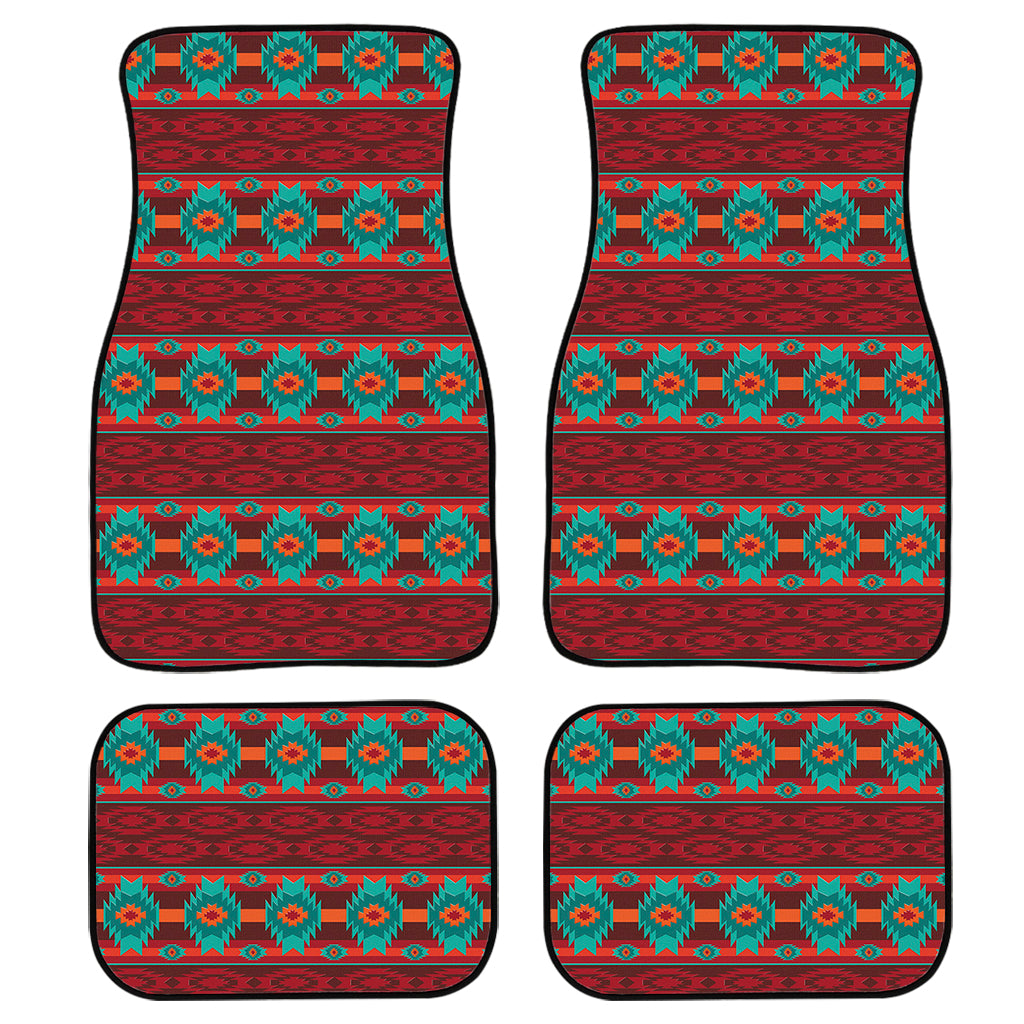 Native Southwestern Pattern Print Front and Back Car Floor Mats