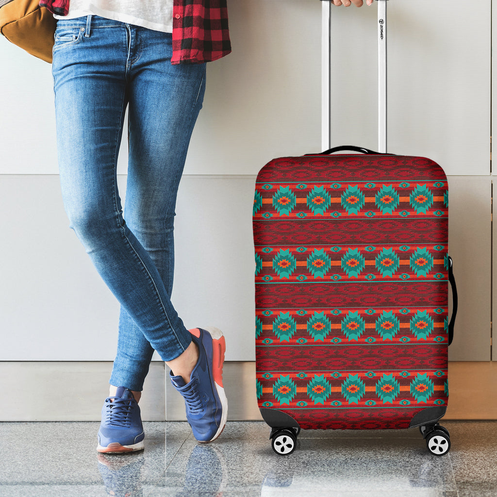 Native Southwestern Pattern Print Luggage Cover