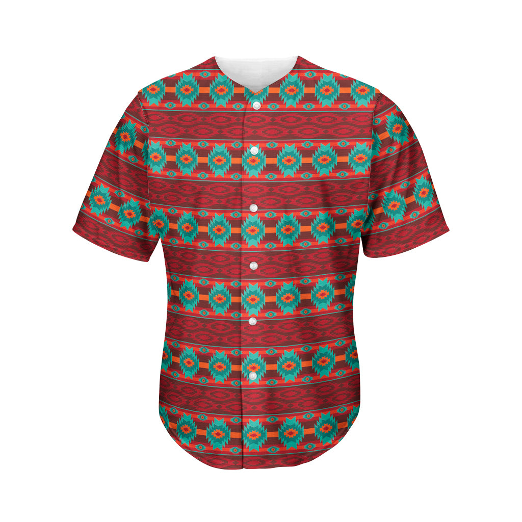 Native Southwestern Pattern Print Men's Baseball Jersey