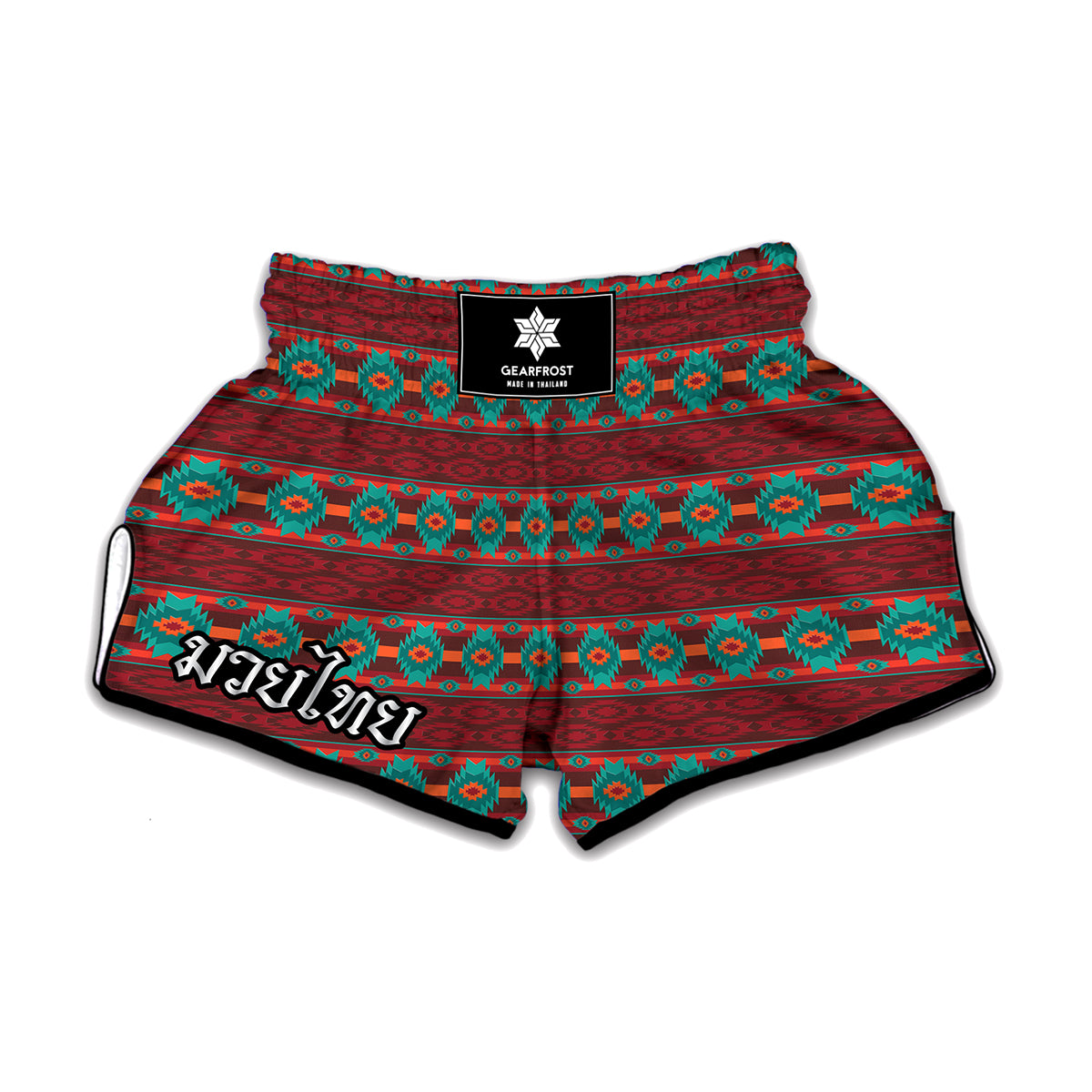 Native Southwestern Pattern Print Muay Thai Boxing Shorts