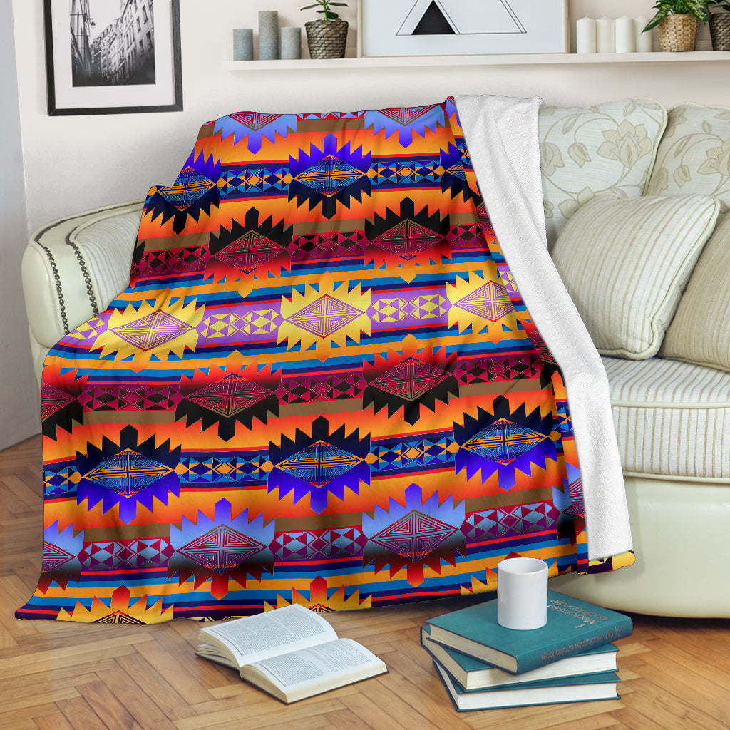 Native Sunset Pattern Blanket