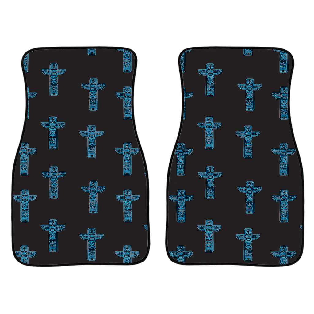 Native Totem Pattern Print Front Car Floor Mats