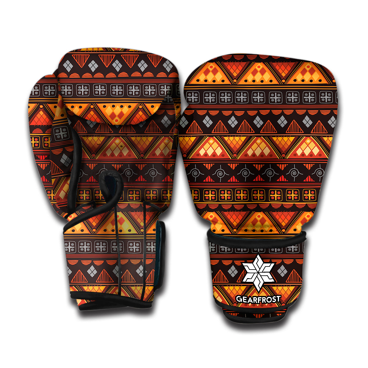 Native Tribal African Pattern Print Boxing Gloves