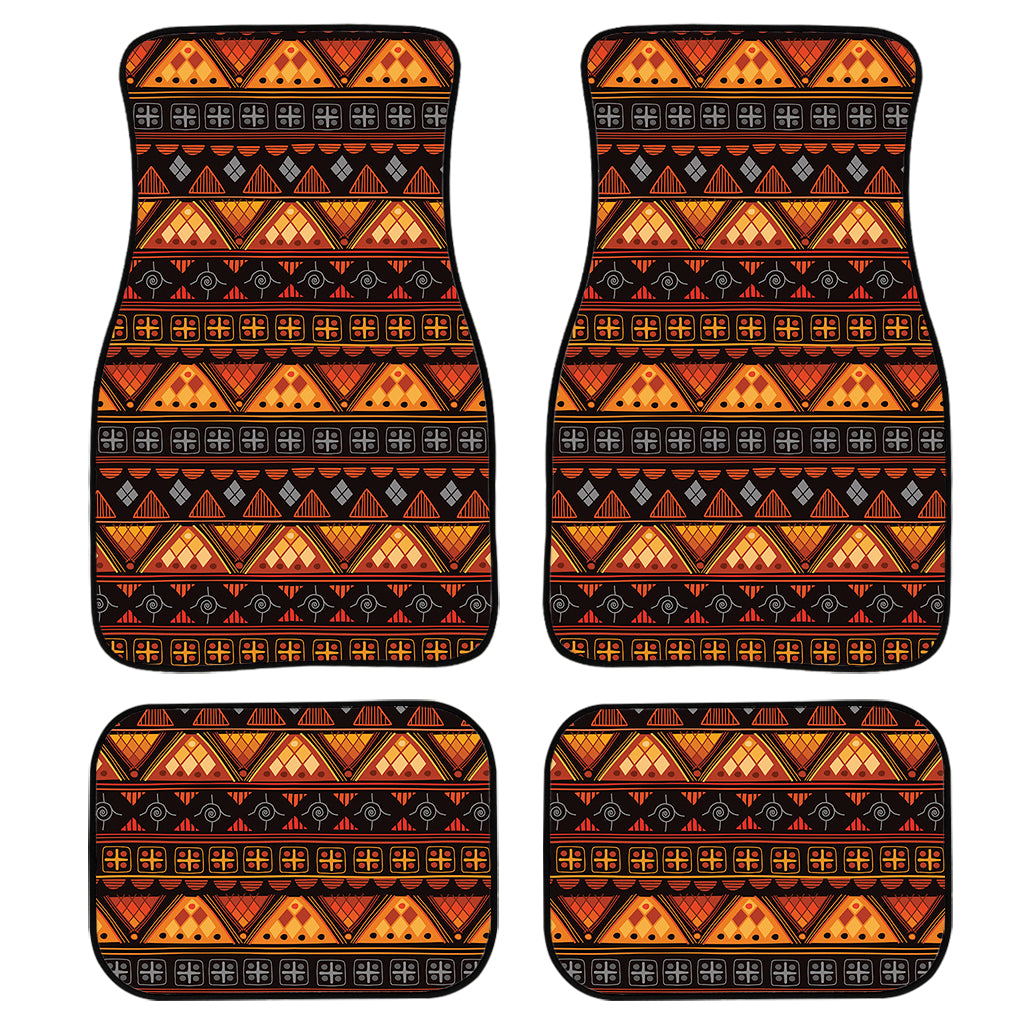 Native Tribal African Pattern Print Front and Back Car Floor Mats