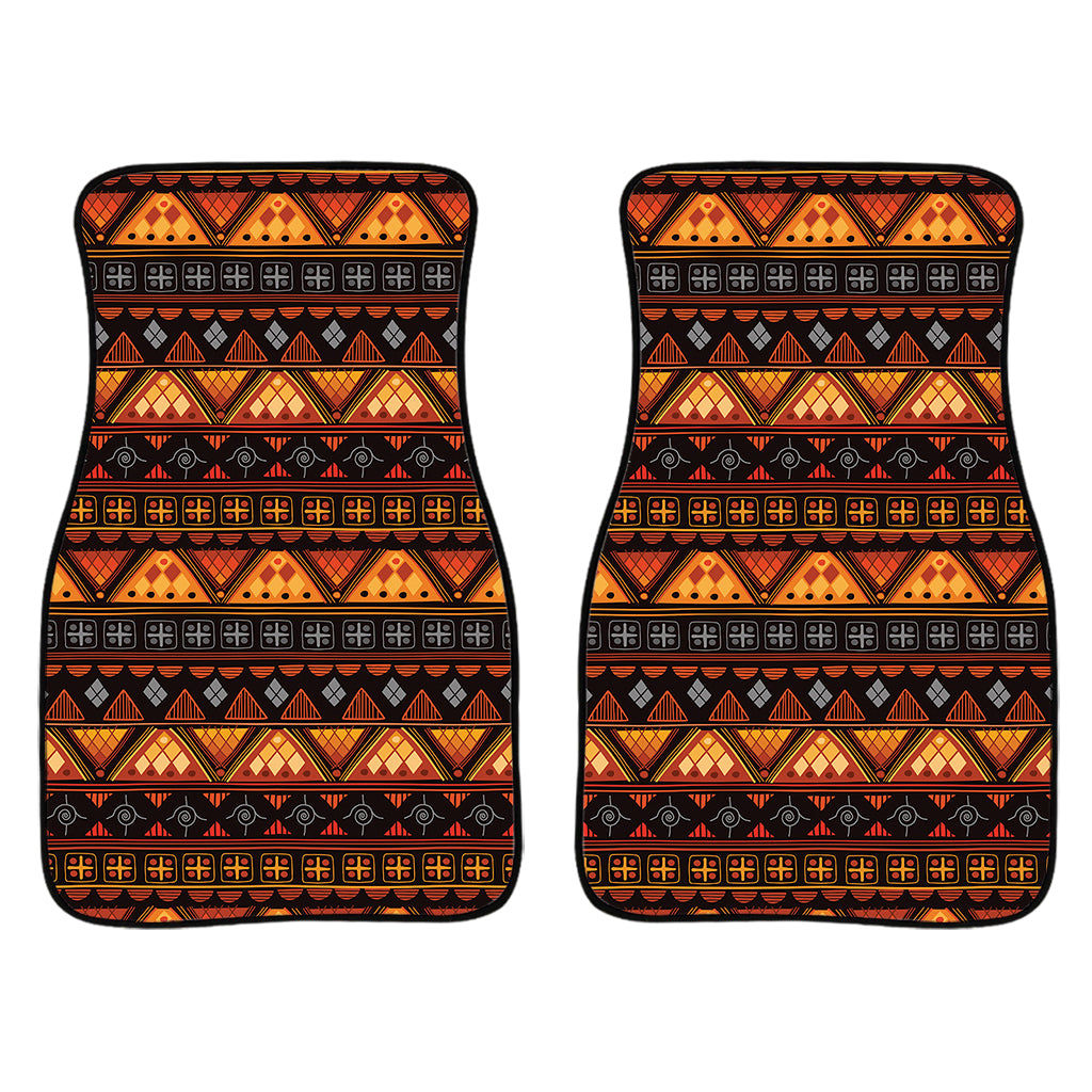 Native Tribal African Pattern Print Front Car Floor Mats