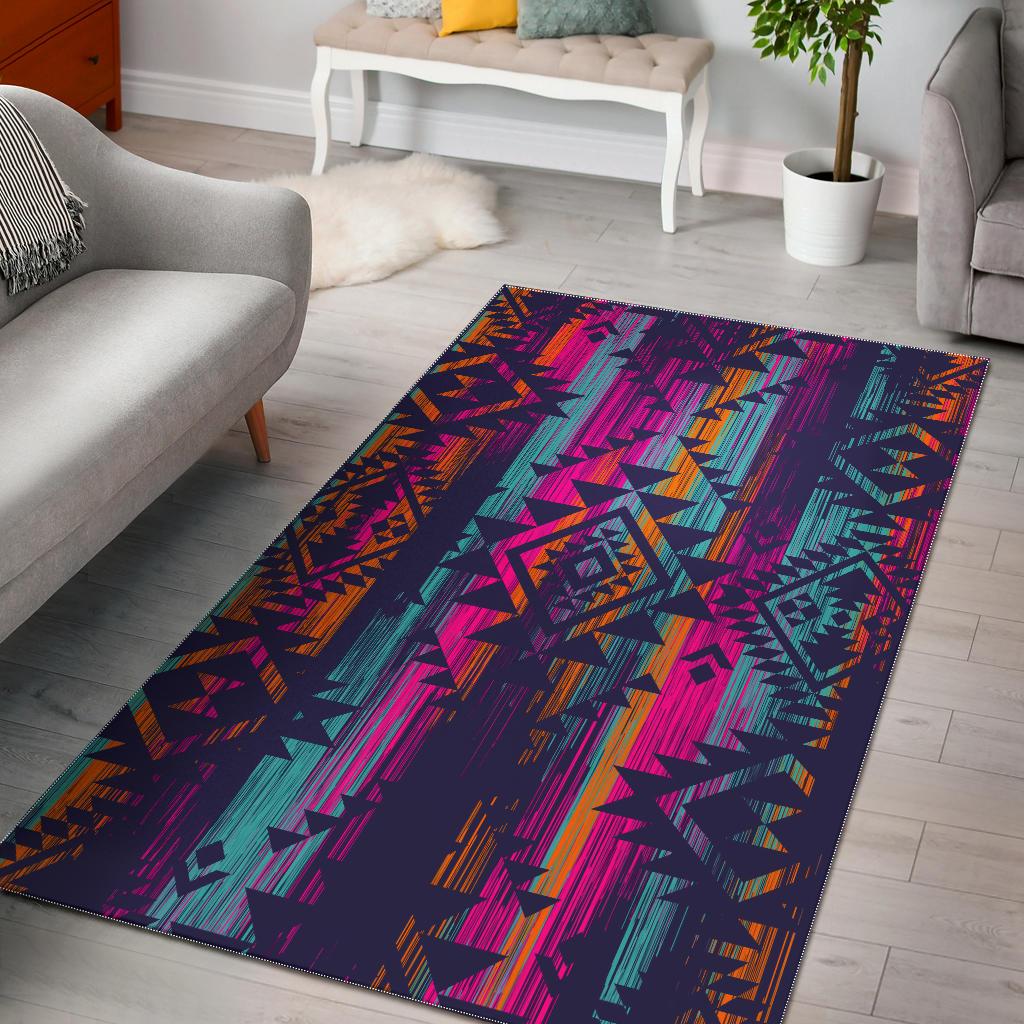 Native Tribal Aztec Pattern Print Area Rug