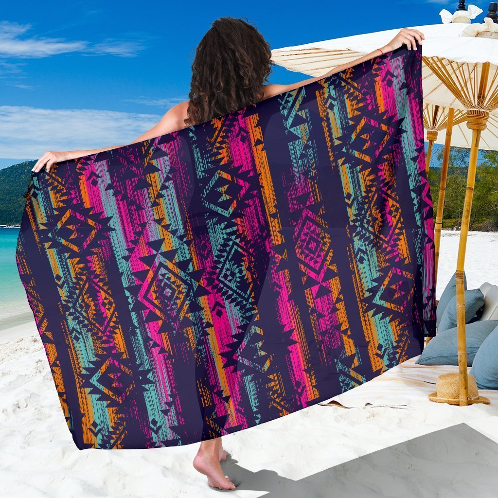 Native Tribal Aztec Pattern Print Beach Sarong Wrap