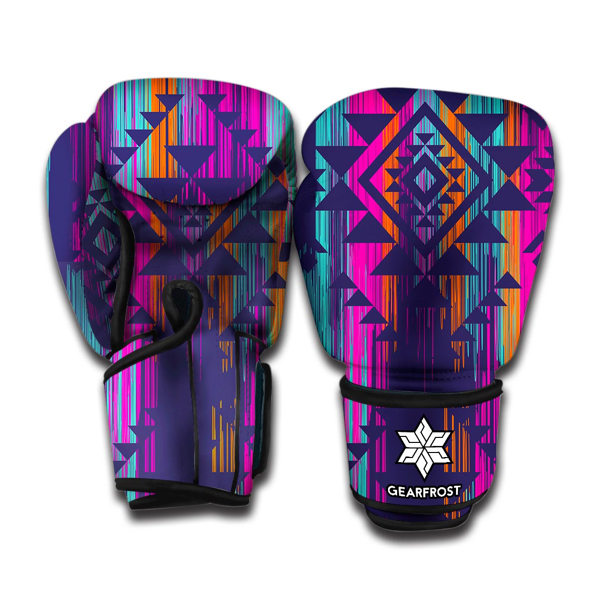 Native Tribal Aztec Pattern Print Boxing Gloves