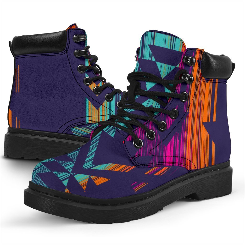 Native Tribal Aztec Pattern Print Classic Boots