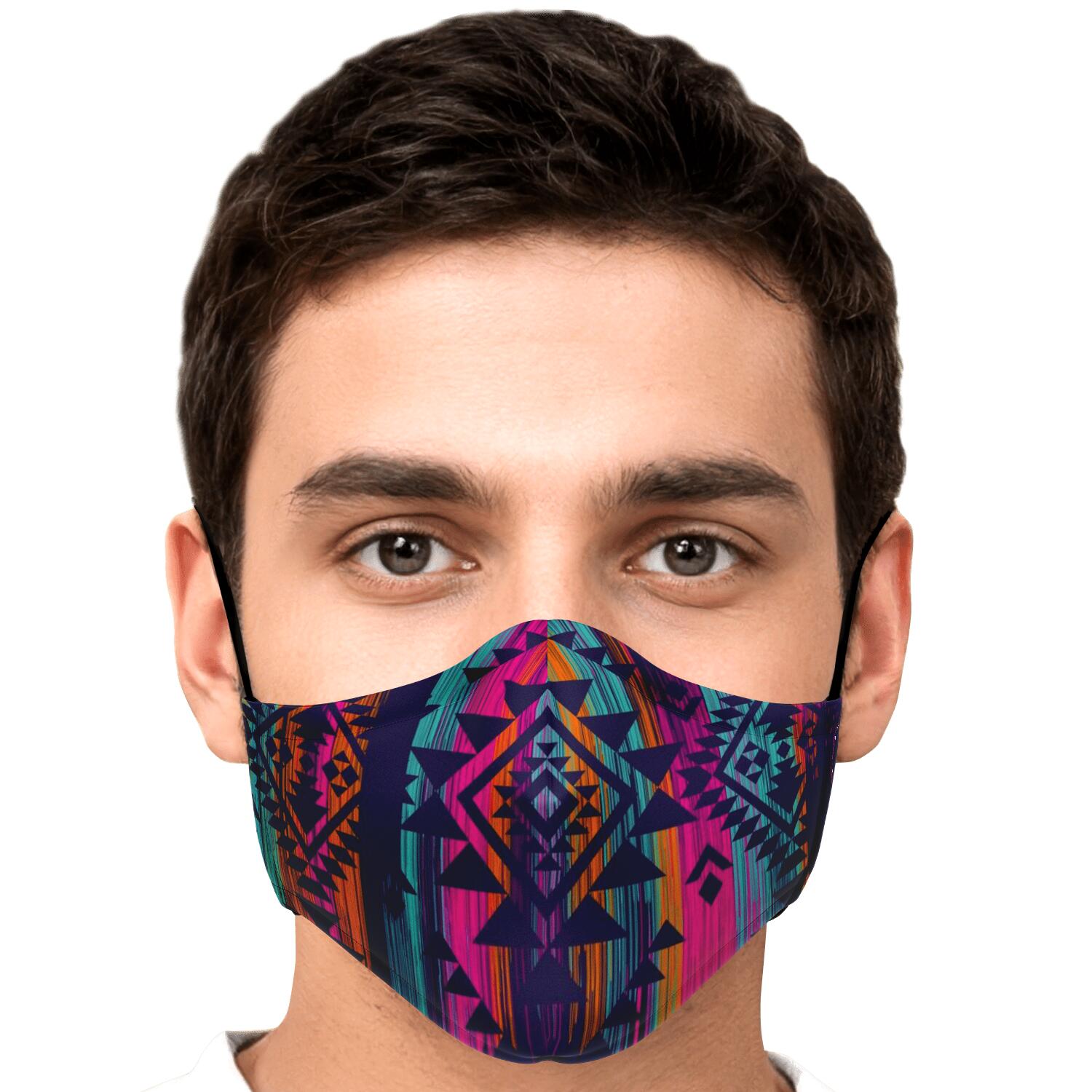 Native Tribal Aztec Pattern Print Face Mask