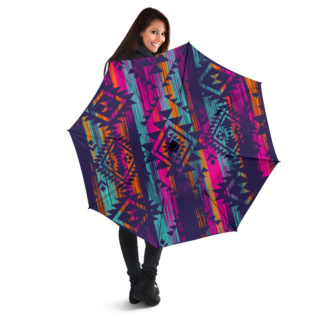 Native Tribal Aztec Pattern Print Foldable Umbrella