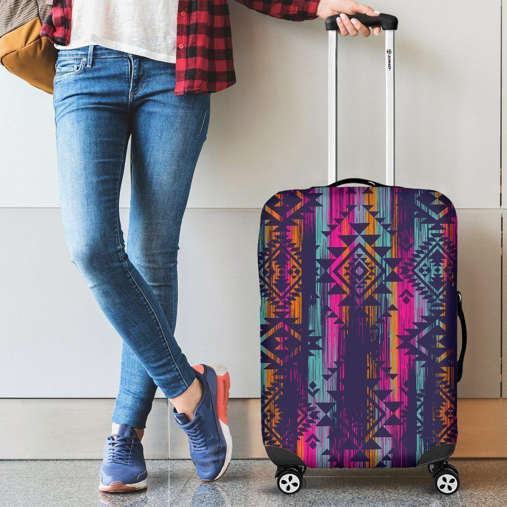 Native Tribal Aztec Pattern Print Luggage Cover