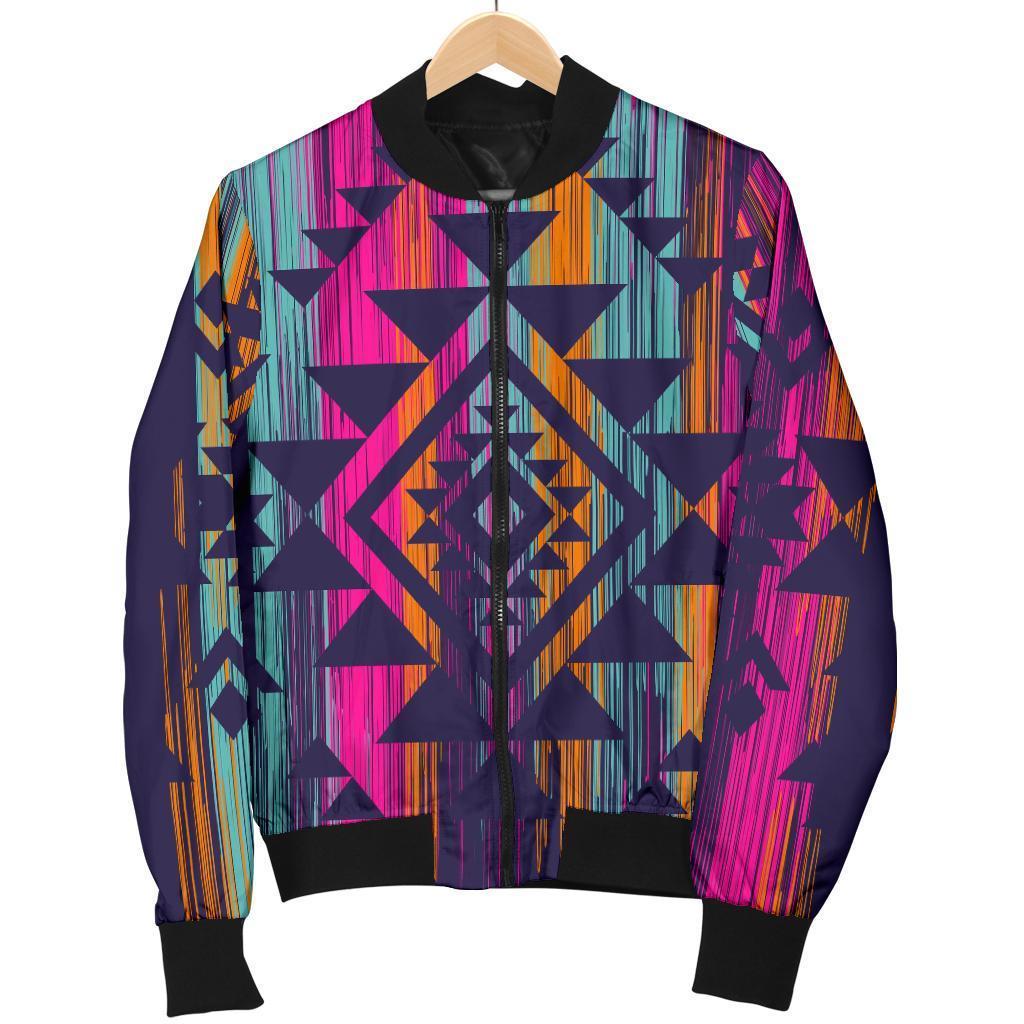 Native Tribal Aztec Pattern Print Men's Bomber Jacket