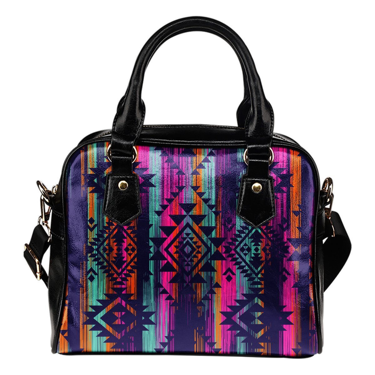 Native Tribal Aztec Pattern Print Shoulder Handbag